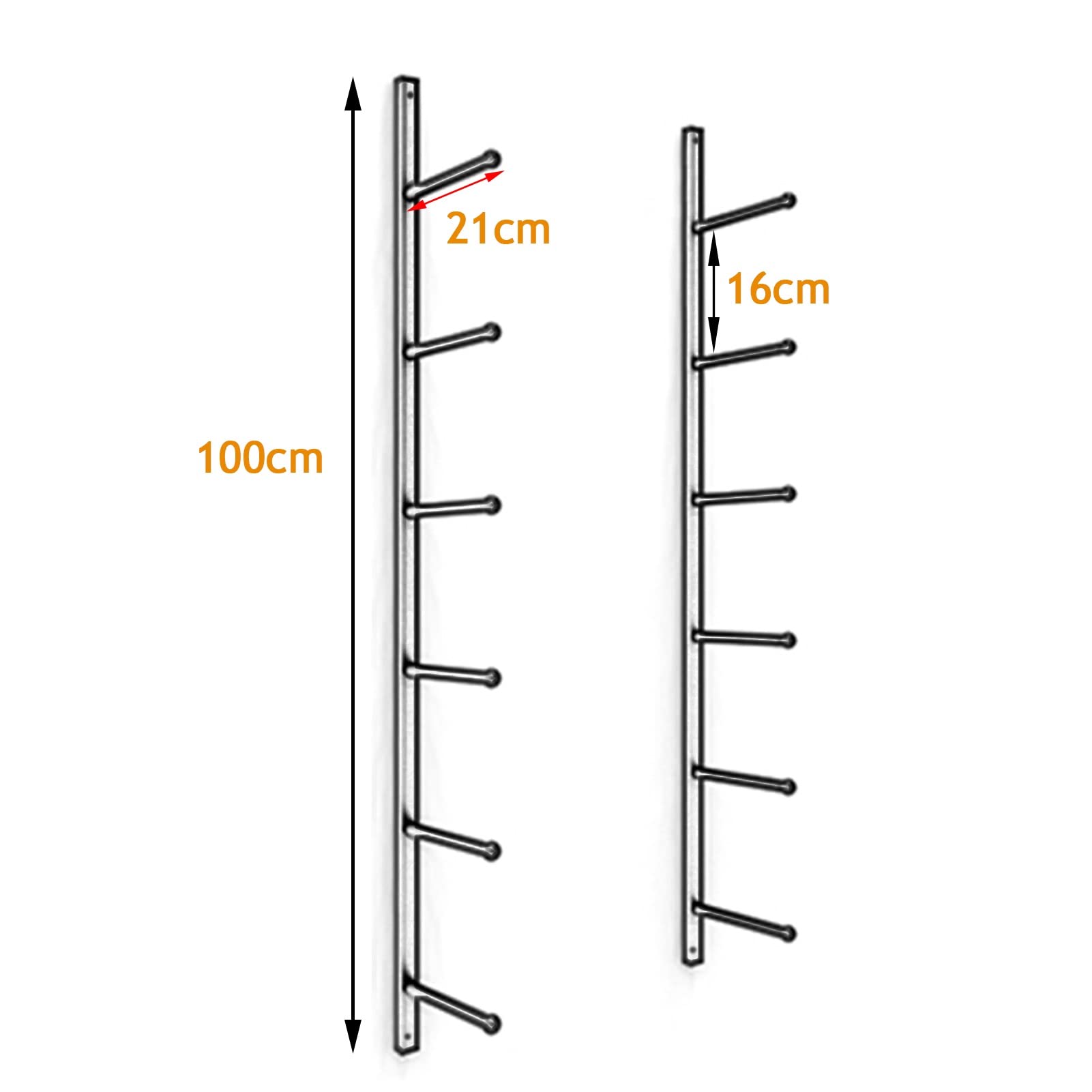 Estante para esterillas de Yoga, Soporte de Pared de Gran Capacidad para esterillas de Yoga - Estante de Metal Negro, Blanco y Dorado para Almacenamiento en Gimnasio y Rodillos de Espuma - D