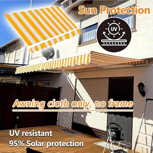 Toile pour auvent de terrasse rétractable en polyester imperméable 5x3.5m - 8
