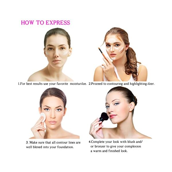 Youngfocus Cosmetics Cream Contour Best 8 Colors and Highlighting Makeup Kit - Contouring Foundation/Concealer Palette - Vegan & Cruelty Free - Step-by-Step Instructions Included