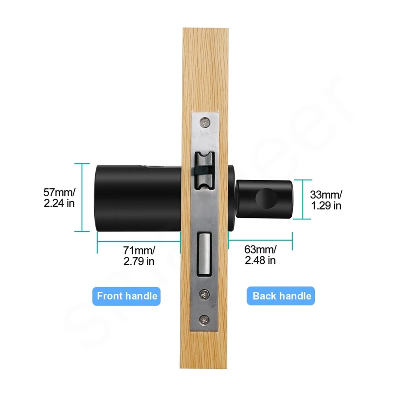 Inteligentny zamek do drzwi, Inteligentny zamek drzwi dla Tuya Smart Home Blokada eletronic z odciskiem palca/hasłem/Bluetooth/Key/Tuya Odblokowanie