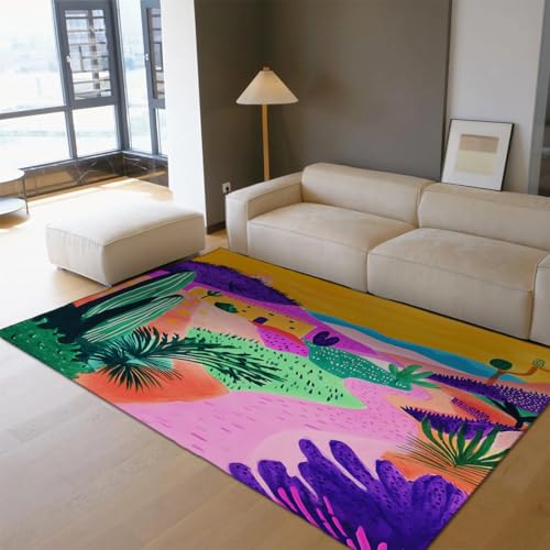Tapis abstrait moderne 200x300cm résistant aux taches et lavable en machine