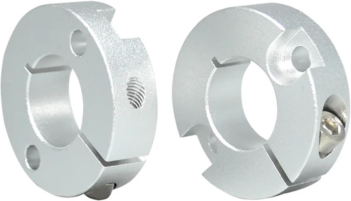 Double Split Clamp-On Shaft Collar， Aluminum Alloy Shaft Collar With Set Screw Fixed Ring Counterbore Double Hole Multiple Sizes(13-36-12)