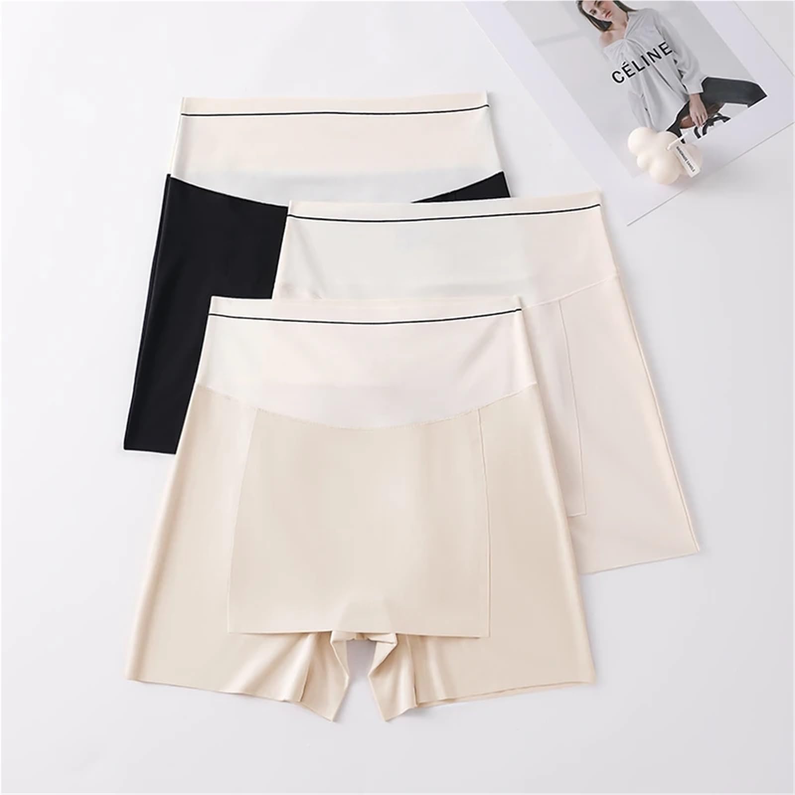 Damen Boxershorts Sommershorts Sicherheitsshorts Damen Nahtlose Höschen Ice Silk Unterwäsche Unter Dem Rock Plus Size Geeignet Für Kleider, Fitness, Yoga(Set 6,XXL)