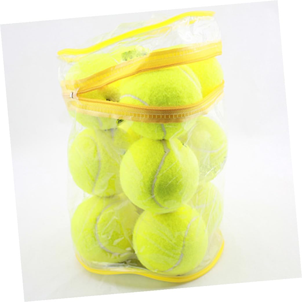 KESYOO 12PCS Felt Tennis Balls for Training and Practice Low Compression Sports Balls for Outdoor Court Use Comfortable Control Tennis Accessory