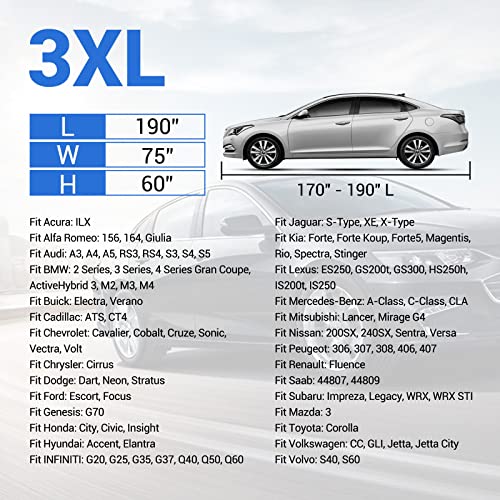 Image of Tecoom Car Cover Waterproof All Weather, Full Exterior Covers