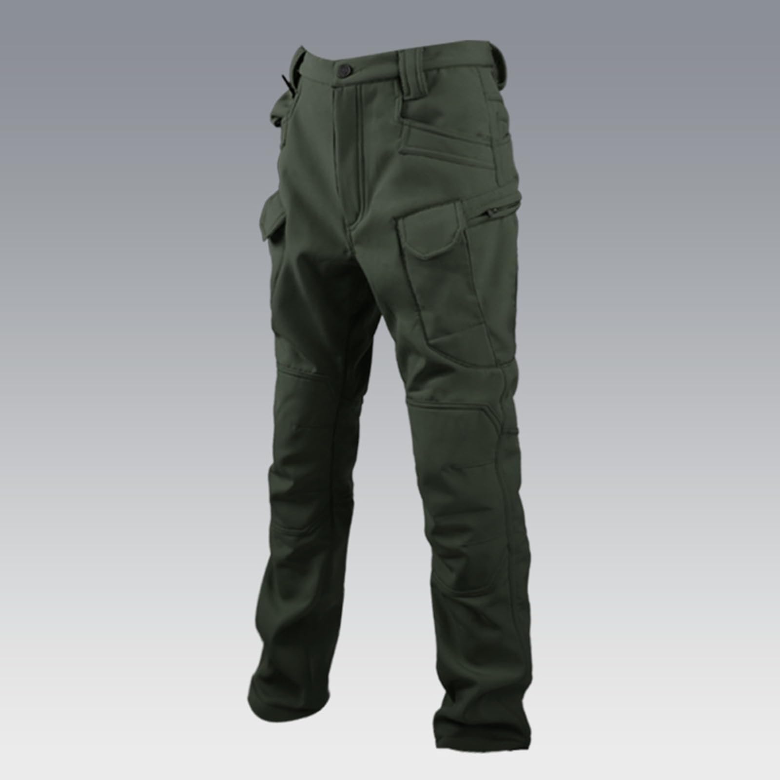 Générique Pantaloni Cargo da esterno foderati in pile, pantaloni da trekking per campeggio, inverno, caldi, lavoro, utility