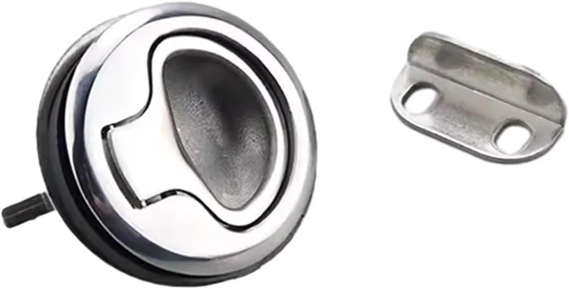 Pull Rebound Type Internal and External Two-Way Opening Embedded Push Handle Lock Rv Tool Box 1Pcs(ZDC-Black-50mm)