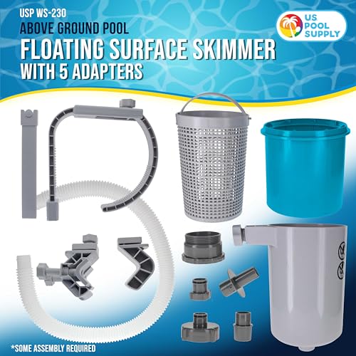 Image of U.S. Pool Supply Pool Skimmer - Above Ground Pool Skimmer, Floating Surface