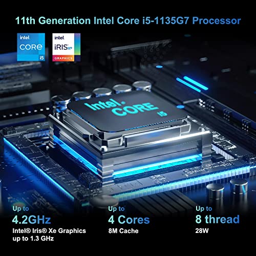 Image of Intel NUC 11 NUC11PAHI5 Panther Canyon Mini PC, Core i5-1135G7, 16GB RAM, 512GB SSD, Mini Computers Windows 11 Pro for Business Home Office, Support 8K /Wifi 6 /4K Quad Display /Bluetooth 5 /Thunderbolt 3