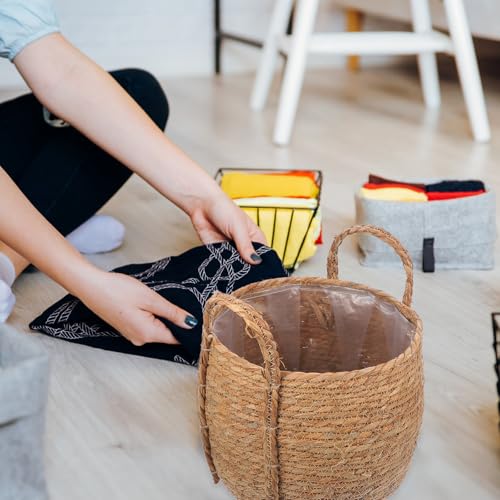 Petit panier de rangement tressé multifonction pour optimiser vos étagères - 6