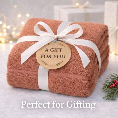 Image of Fitness Mantra Cotton Bath Towel 650 GSM | Heavyweight, Soft & Absorbent | Quick Dry | Large 30 x 60 Inch Towel for Daily Bath Use | 1 Peace| Peach|