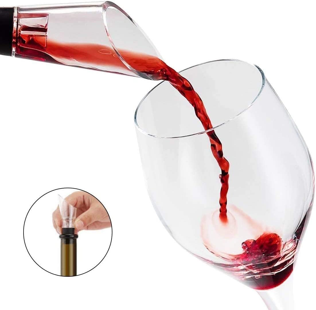 Electric Wine Bottle Openers Set - Battery Powered Motorized Operated Cordless Automatic Corkscrew Opener Puller Kit With Attached Foil Cutter Vacuum Stopper Cordless Wine Bottle Opener