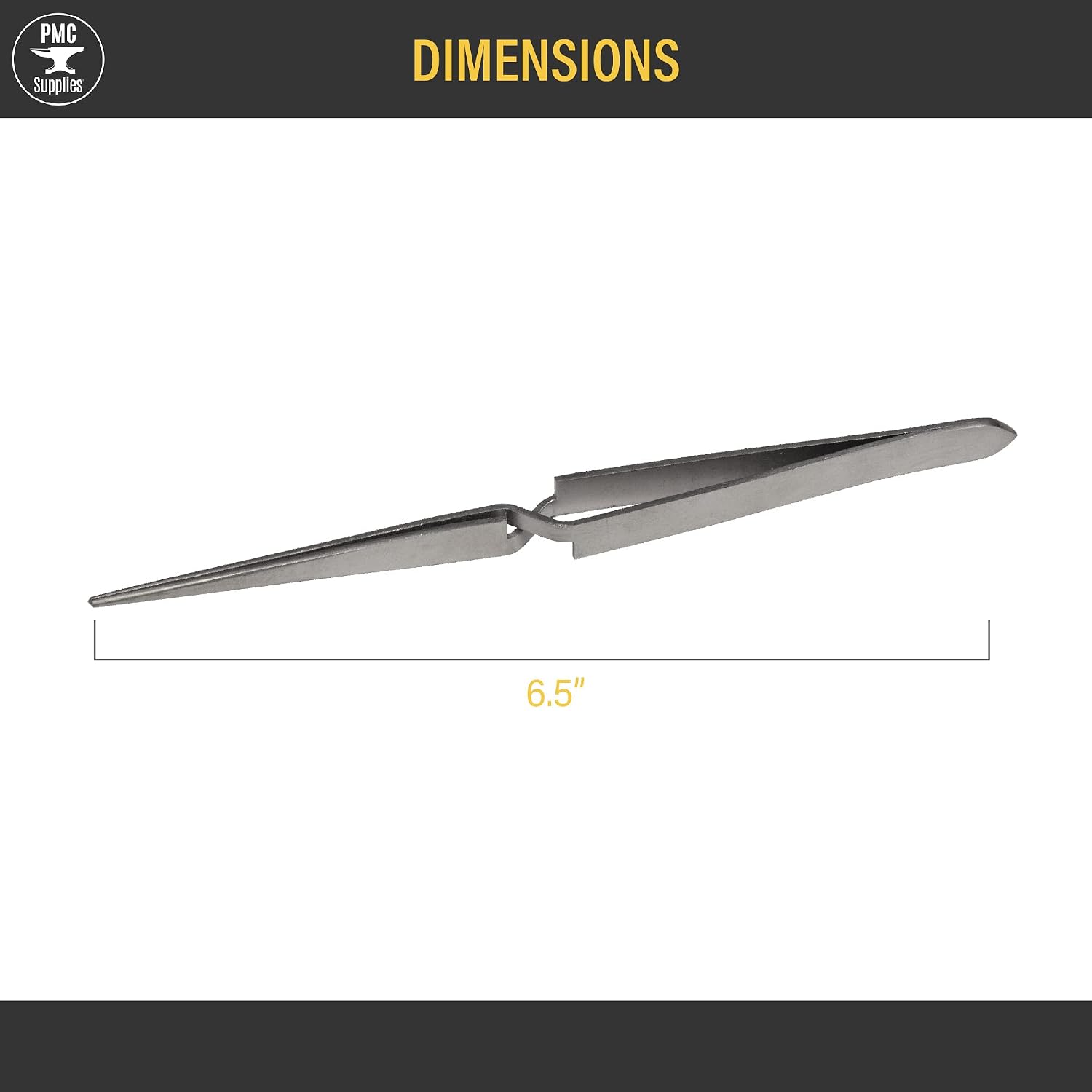 6-1/2" Titanium Cross Locking Tweezers Jewelry Making Tool