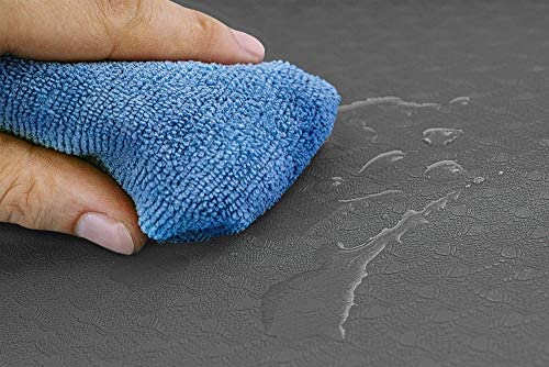 Hop-Sport fitnessmat met oogjes HS-T008GM Yogamat Gymnastiekmat van TPE voor pilates is antislip en opvouwbaar - 183 x 61 x 0,8 cm, Grijs