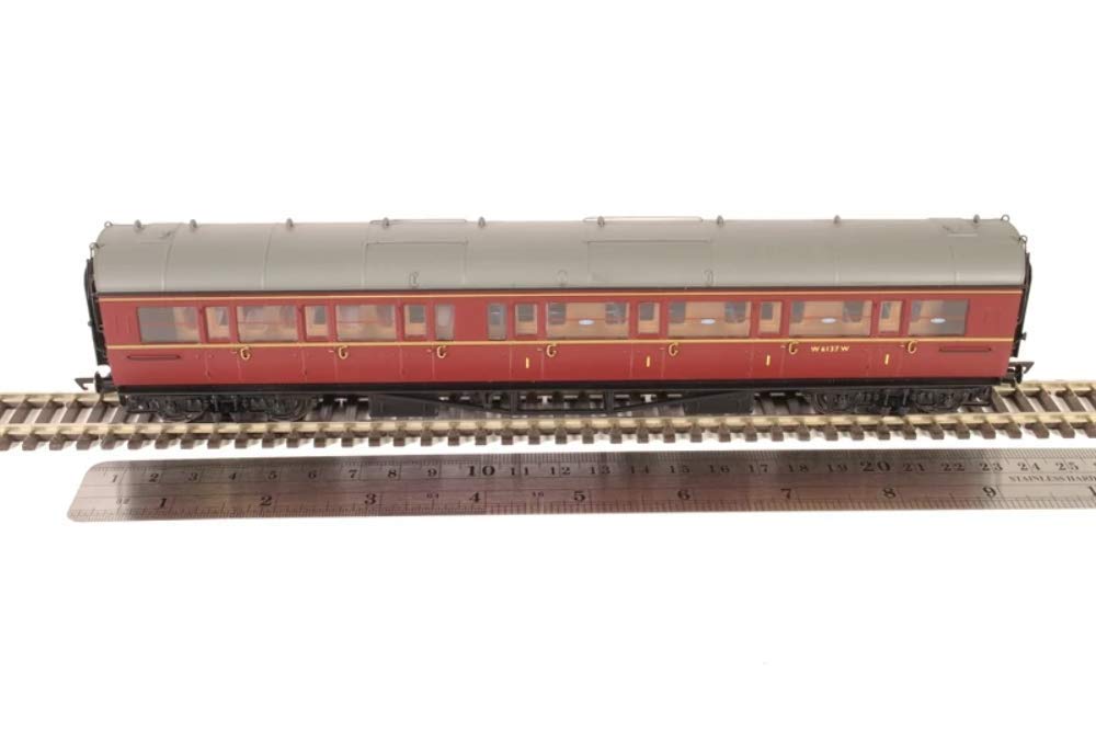 Hornby r4767 BR Collett Coach Korridor Composite rechts w6137 W Zug Modell Set, Maroon