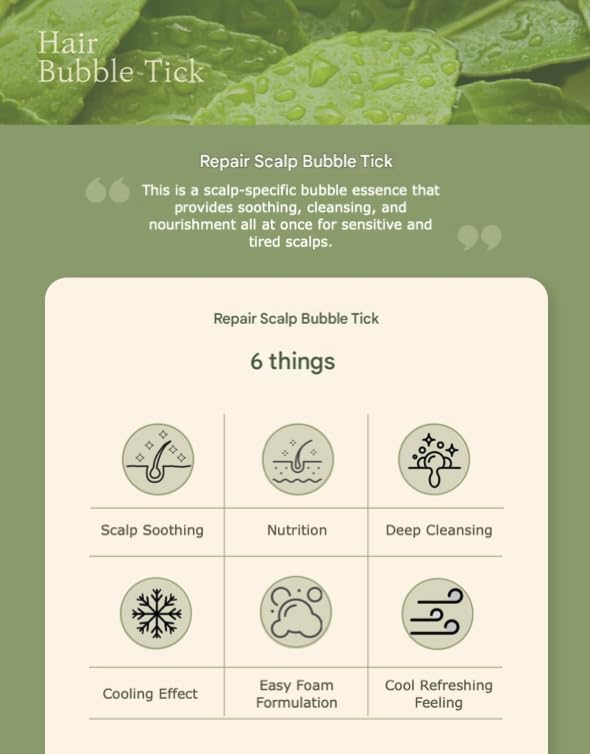 Miniatura 5 de Biomed Professional Italia Repair Scalp Bubble Tick Foam - Espuma, para pérdida de cabello y crecimiento del cabello, tratamiento para