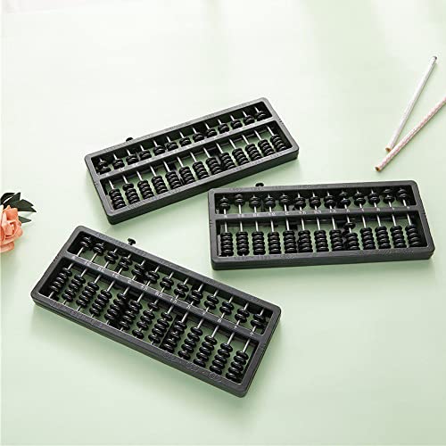 Image of 1 Piece Abacus 13 Digits, Chinese Vintage, Wooden, for Arithmetic Mathematic Education, black