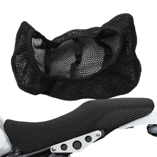 Funda de asiento para Yamaha XSR900 de malla transpirable antideslizante negra 2017 a 2021