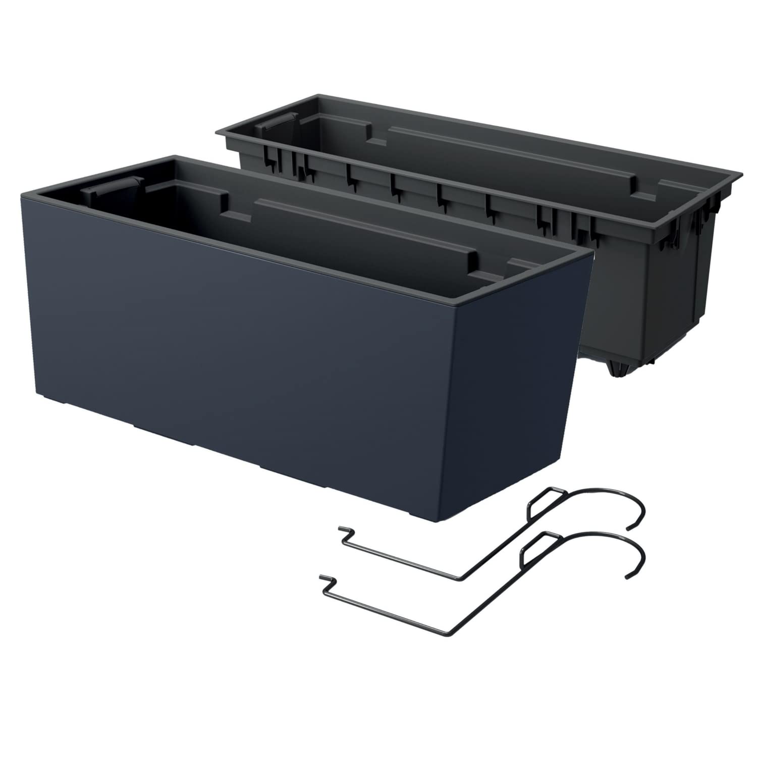 Maceta urbi case w , dimensiones (mm) 395x185x195, color antracita