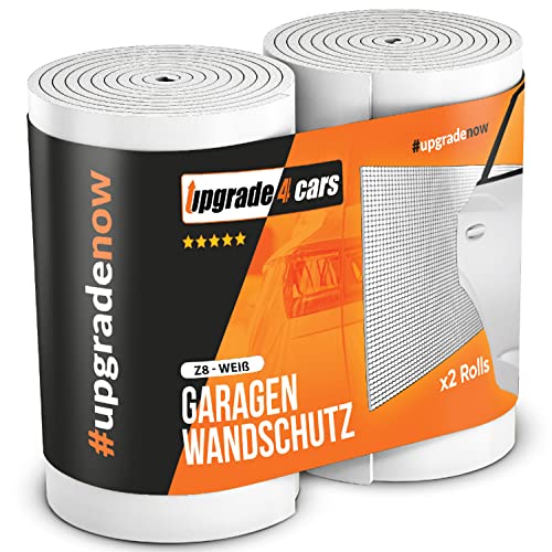 Upgrade4cars Mousse Protection Garage Mur Adhésive Blanc | Protège Porte Voiture Noir Antichoc