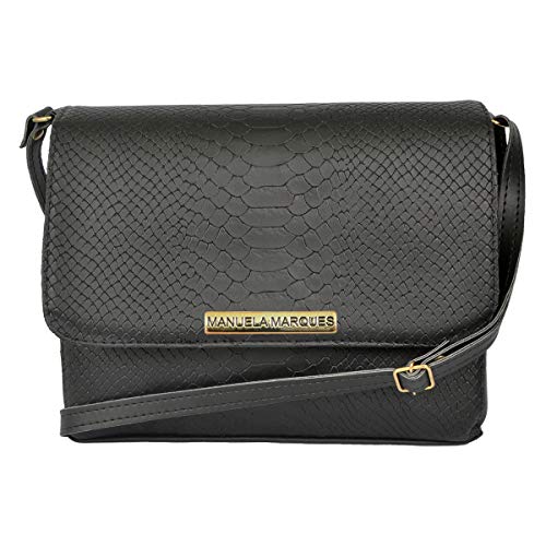 Kit Bolsas Femininas e Carteira com Sapato Mule Manuela Marques vestuário adulto:36;cor:preto