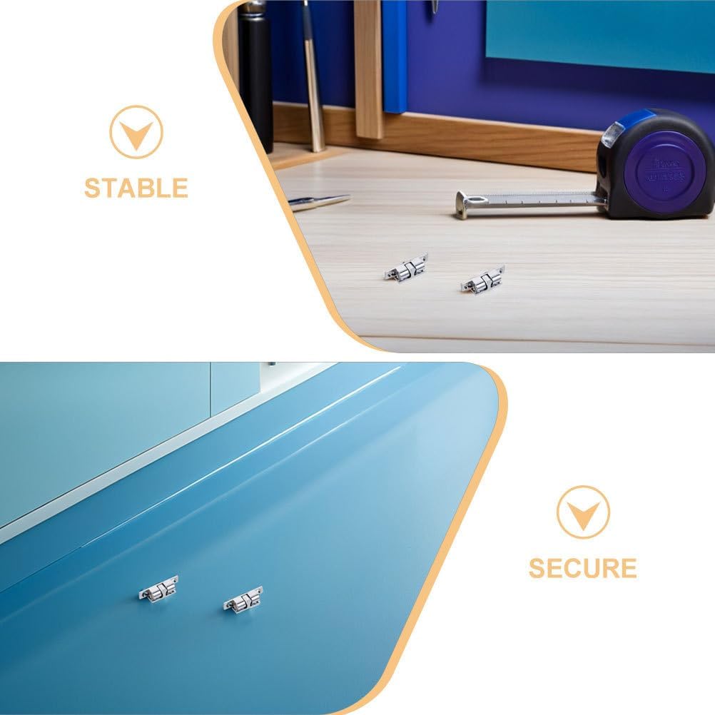 Toddmomy 2pcs Cabinet Door Catch Stainless Steel Dual Ball Tension Latch Roller Catch Furniture Hardware Replacement for Closet Cupboard Wardrobe Doors