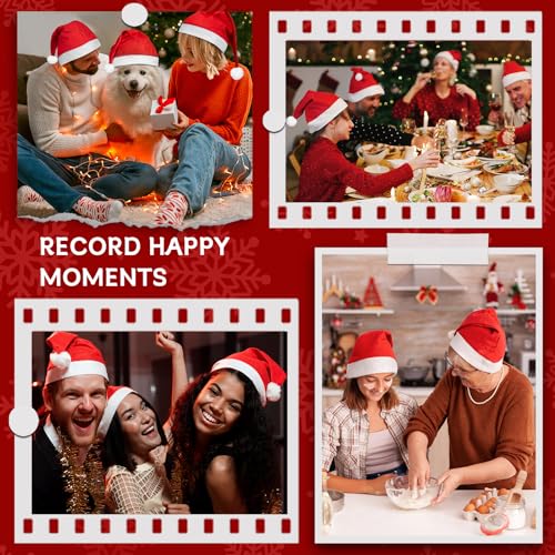 benpen 10PCS Santa Hats Christmas Hat for Adults Bulk, Xmas Party Hats Fancy Dress or Santa Claus Costume, Red, Classic Santa Outfit for New Year Festive Party Supply - Image 6