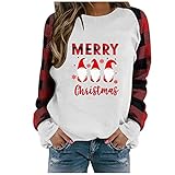 3651 Comprar Sudadera Mujer Navidad O Collar Mangas largas Casual Impresión Top Blusa Pullover Sudadera Mujer Surfera