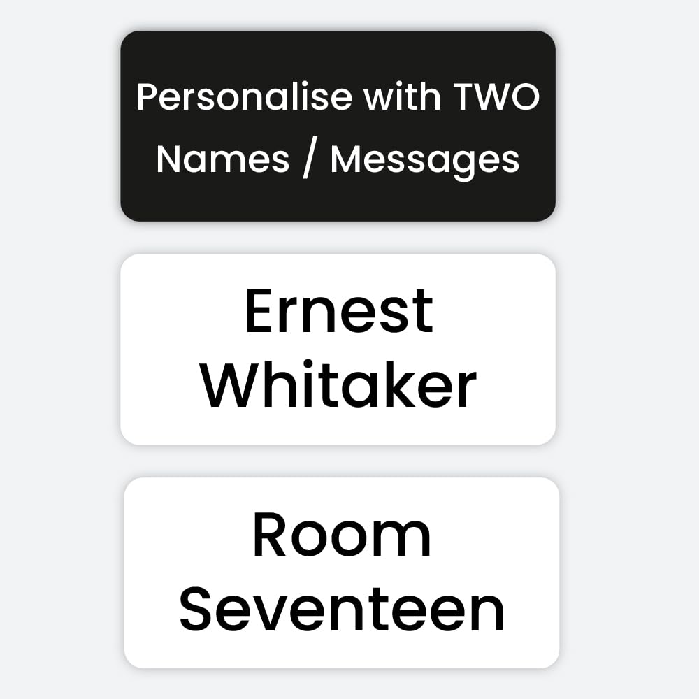96 Personalised Stick-On Name Labels for Adults – Black Text on White – Waterproof, Long-Lasting Labels for Clothing & Personal Items – Ideal for Care Homes, Nursing Homes & Hospitals (SFP)
