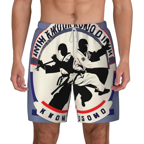 Short de bain homme Taekwondo séchage rapide maillot compression sport