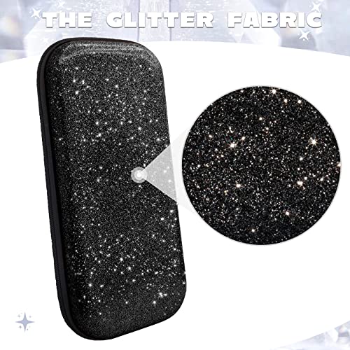 Image of homicozy Glitter Carrying Case Compatible with Nintendo Switch OLED & Switch Console,Black Protective Hard Travel Case Shell Pouch for Nintendo Switch Console /Accessories,Switch Gaming Cases for Girls