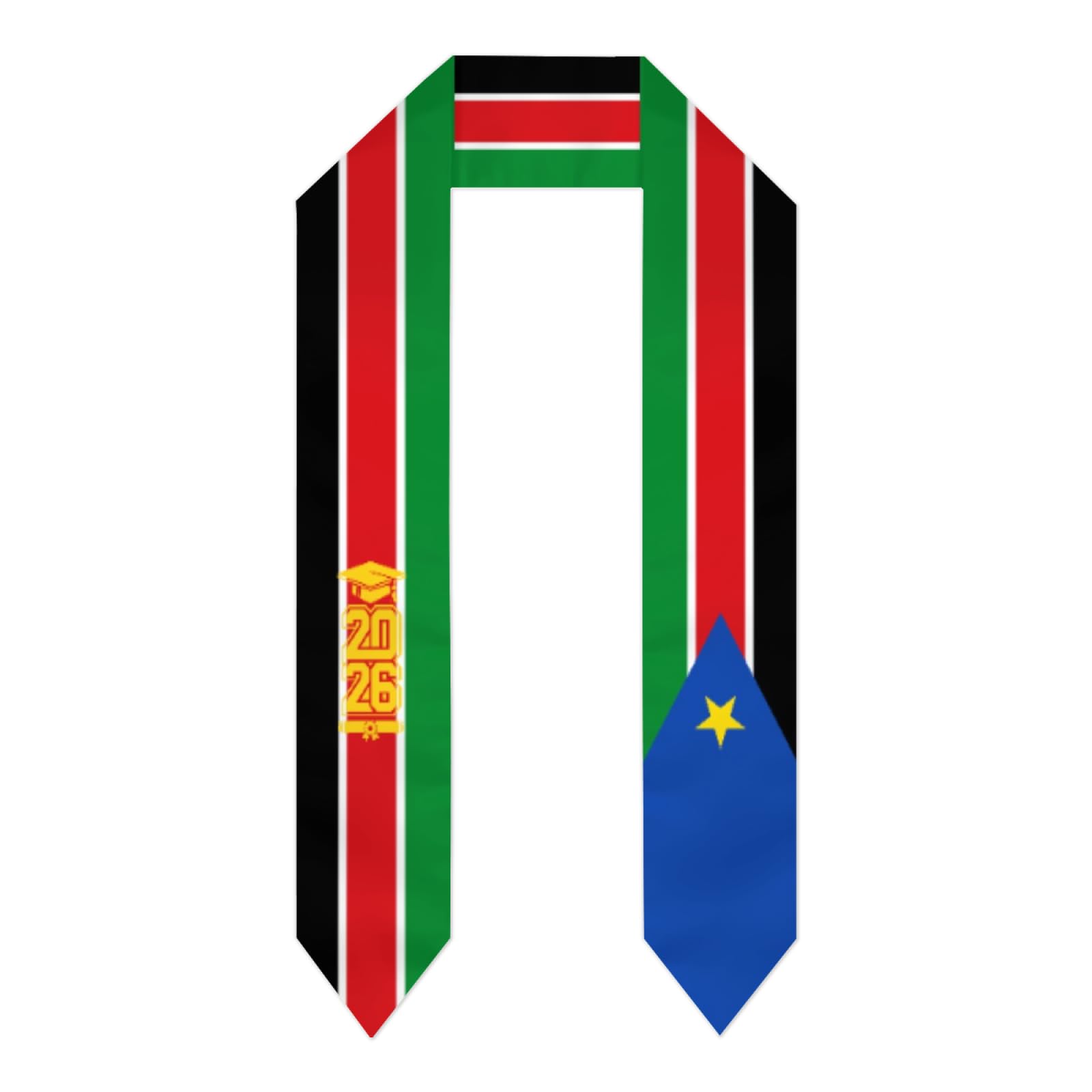 Anceky Unisex As Pic South Sudan Flag Stoles Shawl Sash For Graduation Students Celebrate