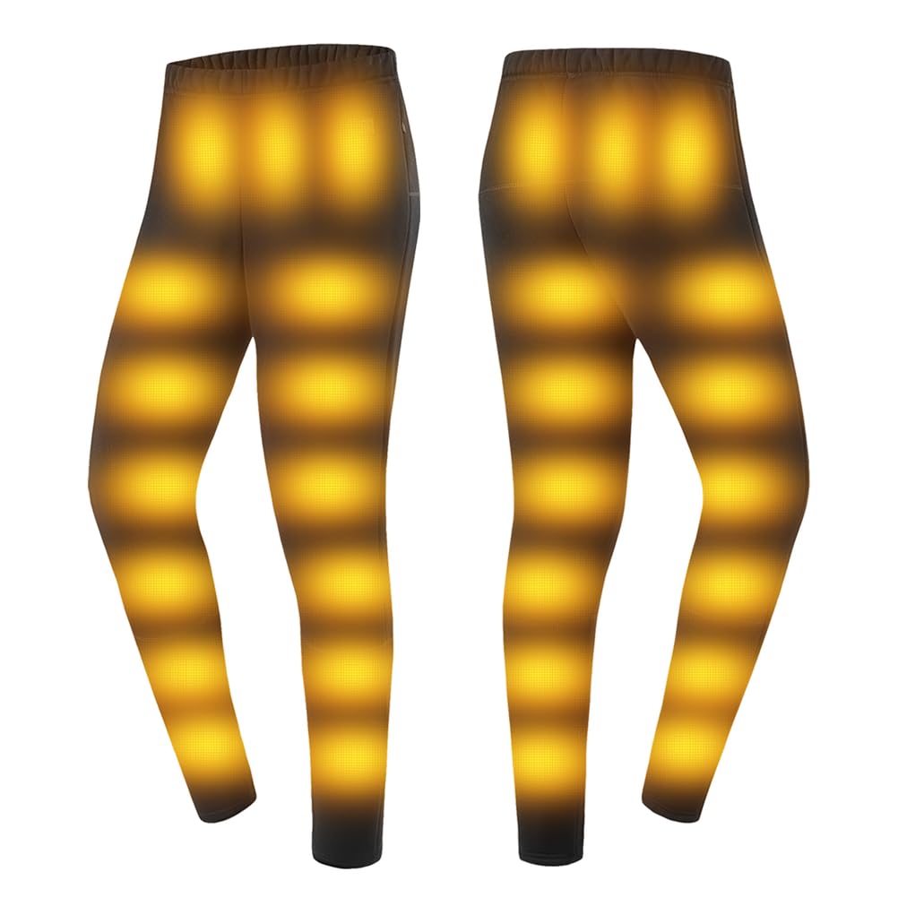 Pantalon Chauffant pour Homme, sous-Vêtement Thermique Électrique À 30 Zones avec 3 Niveaux De Chauffage pour La Chasse, Le Ski, La Moto