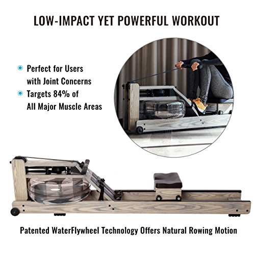 Water Rowing Machine with Wood Frame