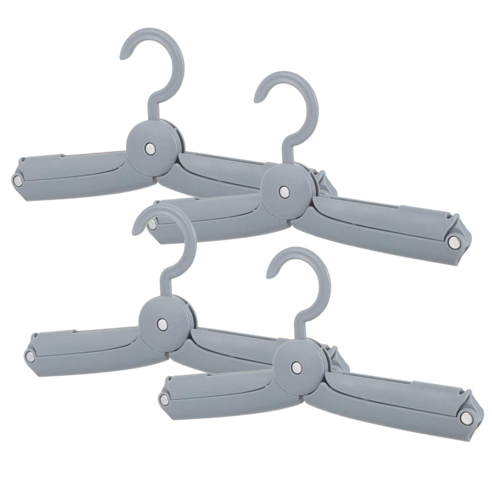 SUPVOX Travel Folding Hangers 4pcs Mini Hangers Collapsible for Coat Pants Gym Clothes Organizer for Home