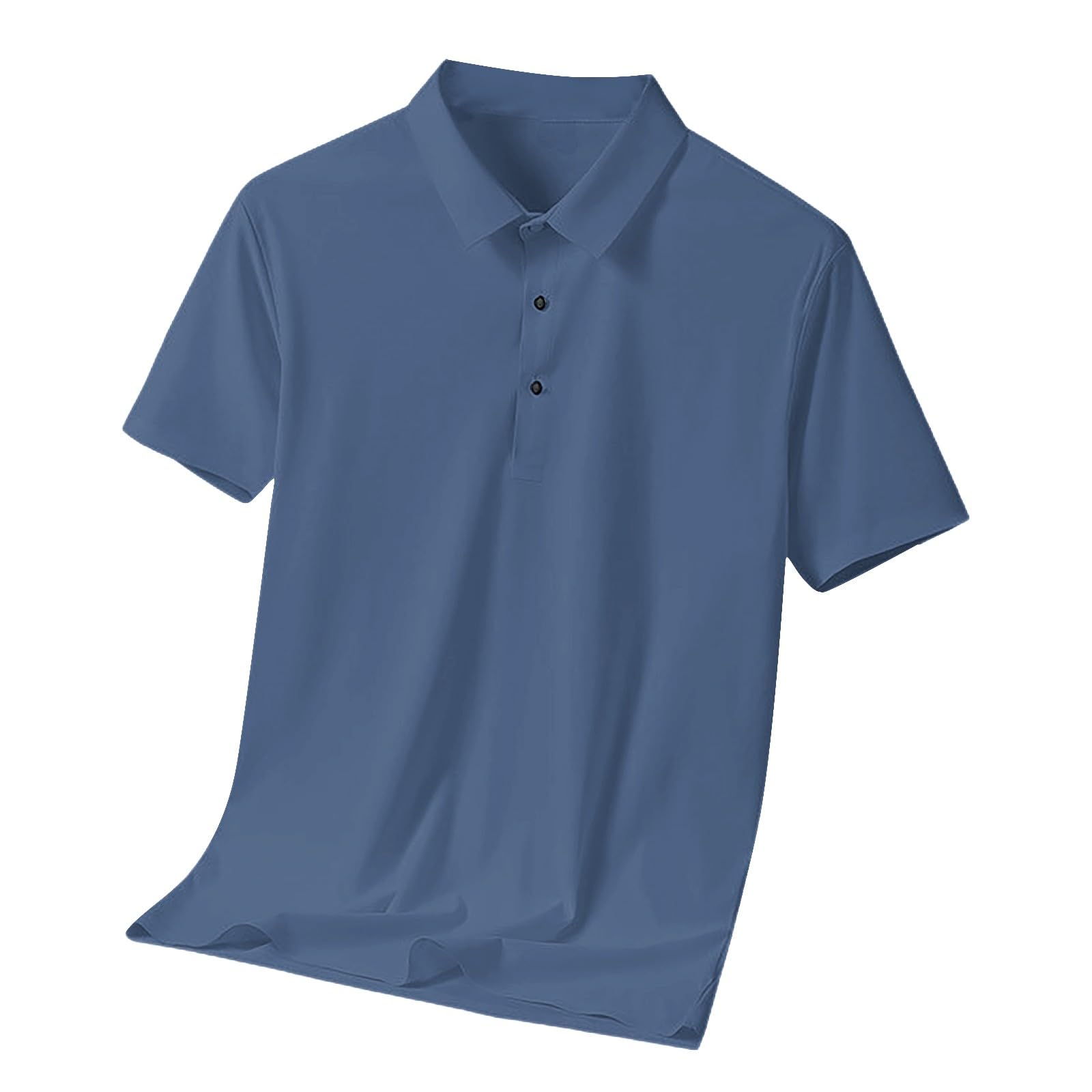 England 2026 World Cup Polo Shirt Mens with Lion,England World Cup Mens Football Shirt 2026 Breathable Short Sleeve Grandad Collar T-Shirts with Button Down Wrinkle Free Tees Causal Tops Blue