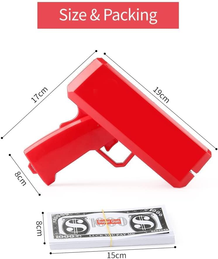 Image of Super Money Guns Paper Playing Spary Money Gun Make it Rain Toy Gun, Gun Fake Bill Dispenser Money Shooter Toy