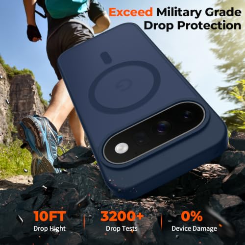 Image of SUPFINE Magnetic for Google Pixel 11 Case - Sapphire Blue | With Screen Protector,Translucent Matte,Built-in Magnets,Military Grade Drop Protection,Shockproof Phone Cover