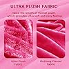 Whale Flotilla Hot Pink Queen Size Blanket for Bed, 300GSM Soft Warm Fleece Fabric, Decorative Lightweight Plush Fluffy Blankets for All Season, 90x90 Inch #4