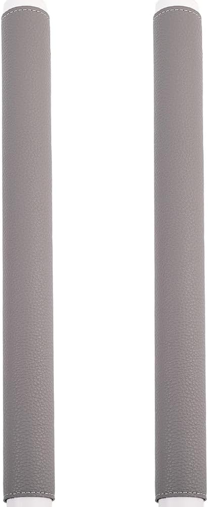 GORGECRAFT 2Pcs Refrigerator Door Handle Covers PU Leather Washable Non-Slip Fridge Appliance Dishwasher Handle Cover Protector to Keep Your Kitchen Clean from Smudges Fingertips Food Stains Black