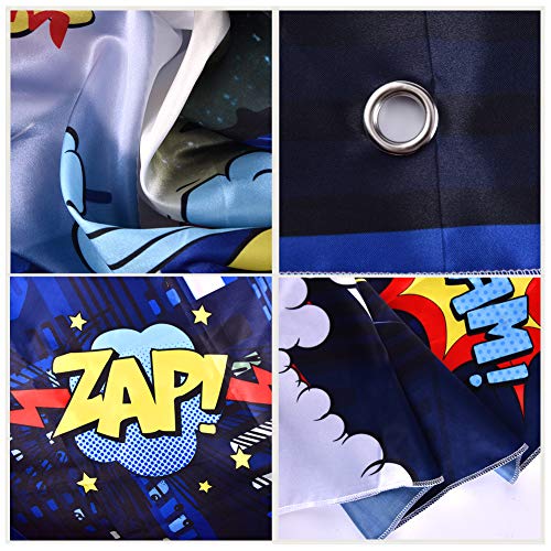 Superhero Birthday Party Backdrop Supplies- Superhero Cityscape Photography Backdrop, 12 Superhero Photo Booth Props For Kids Superhero Birthday Party Decorations