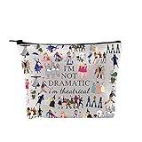 GJTIM Broadway Musical Gift Makeup Bag Theatre Bag I'm Not Dramatic I'm Theatrical Musical Theatre Gift West End Broadway Zipper Pouch (I’m Theatrical Bag)