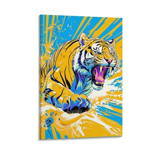 Tableau tigre déco murale 40x60 cm pour habiller une chambre ou un couloir moderne