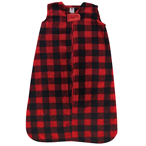 Image of Hudson Baby Unisex Baby Plush Sleeping Bag, Sack, Blanket, Buffalo Plaid, 6-12 Months