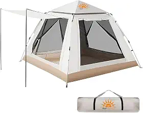 Barraca de Camping 2-4 Pessoas Impermeavel, Praia e Outdoor, Fácil Montagem, Proteção UV/Chuva/Vento, Ideal para Famílias e Aventureiros
