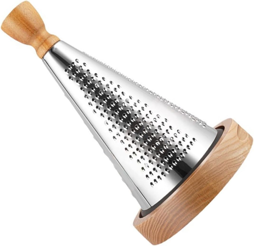 Professional Design Cheese Grater Home Restaurant Use Stainless Steel Wood Handle for Safe Shaving