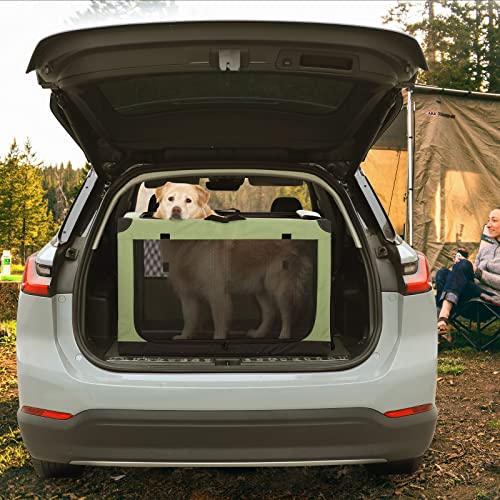 Petsfit Travel Pet Home, Innen- und Außenkiste für Large Dog Green 90cm x 60cm x 59cm