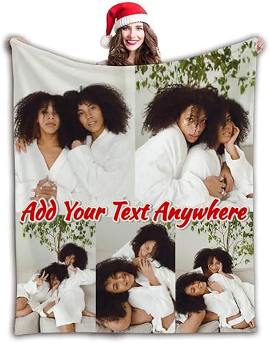 Coperta personalizzata con foto di testo. con 1-9