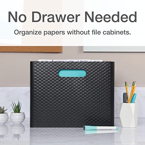 Pendflex Mobile File Box With Handles, Easy Set Up, Collapse Down And Store Away, 13"W X 10"H X 6.5"D, Holds Letter Size Files, Black (126118) #TOP4