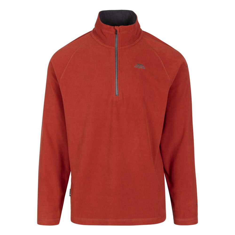 Trespass Men's Orange 1/2 Zip Microfleece Blackford